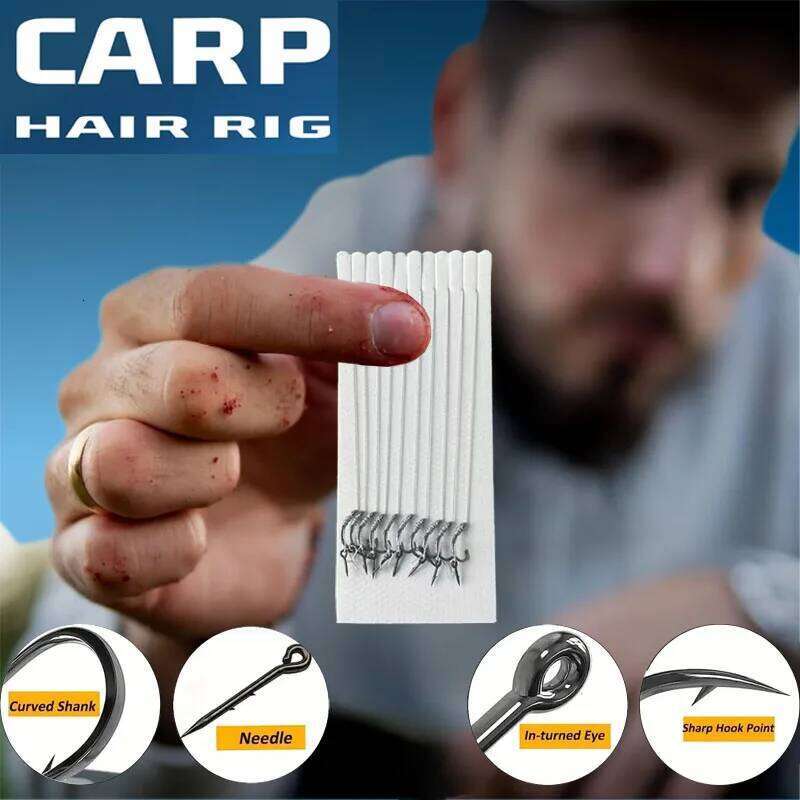 Premium Method Feeder Rigs 10/20 pcs - Strong Braid & Sharp Barbed Hooks Size 6-14 for Carp/Bream/Tench Fishing S260305