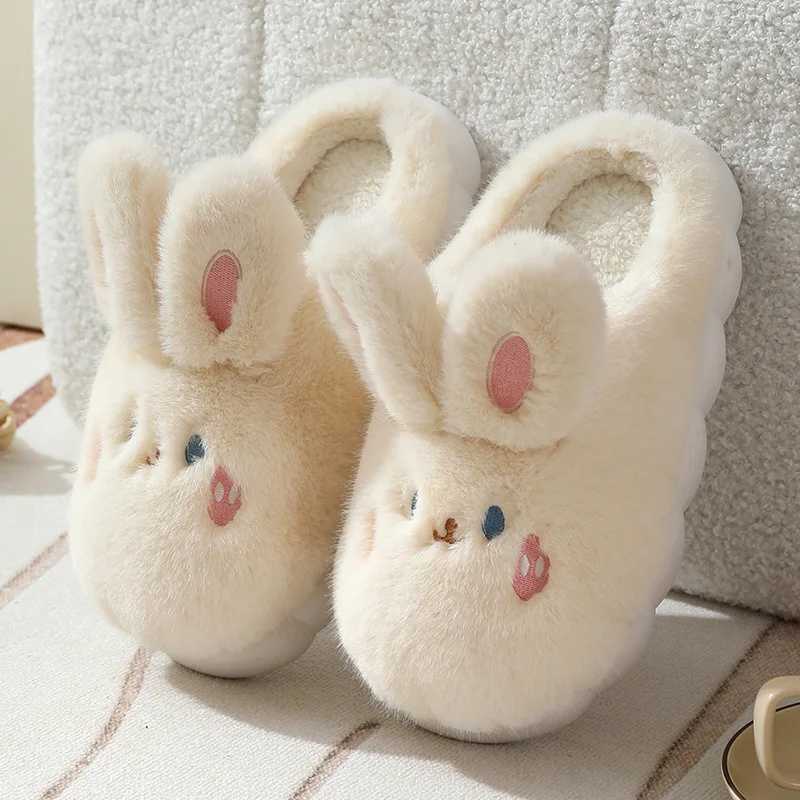 Winter Warm Slippers for Women Cute bow House Non Slip Soft Shoes Comfort Flat Heel Home Indoor Bedroom Plush Slippers S260305
