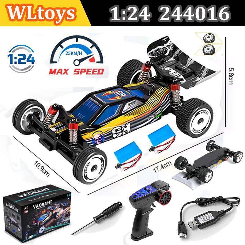 WLtoys 244016 High-Speed Proportional 1:24, High-Quality Remote-Controlled RC Car, Two-Wheel Drive, Toy and Racing Boy Gift C260305