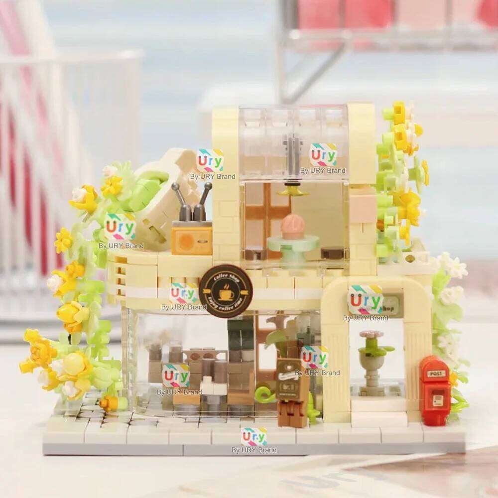 Friends Series Mini Bricks Girls Shop Morden House Flower Coffee Princess Set Playground DIY Building Block Toys for Kids Gifts Z260305