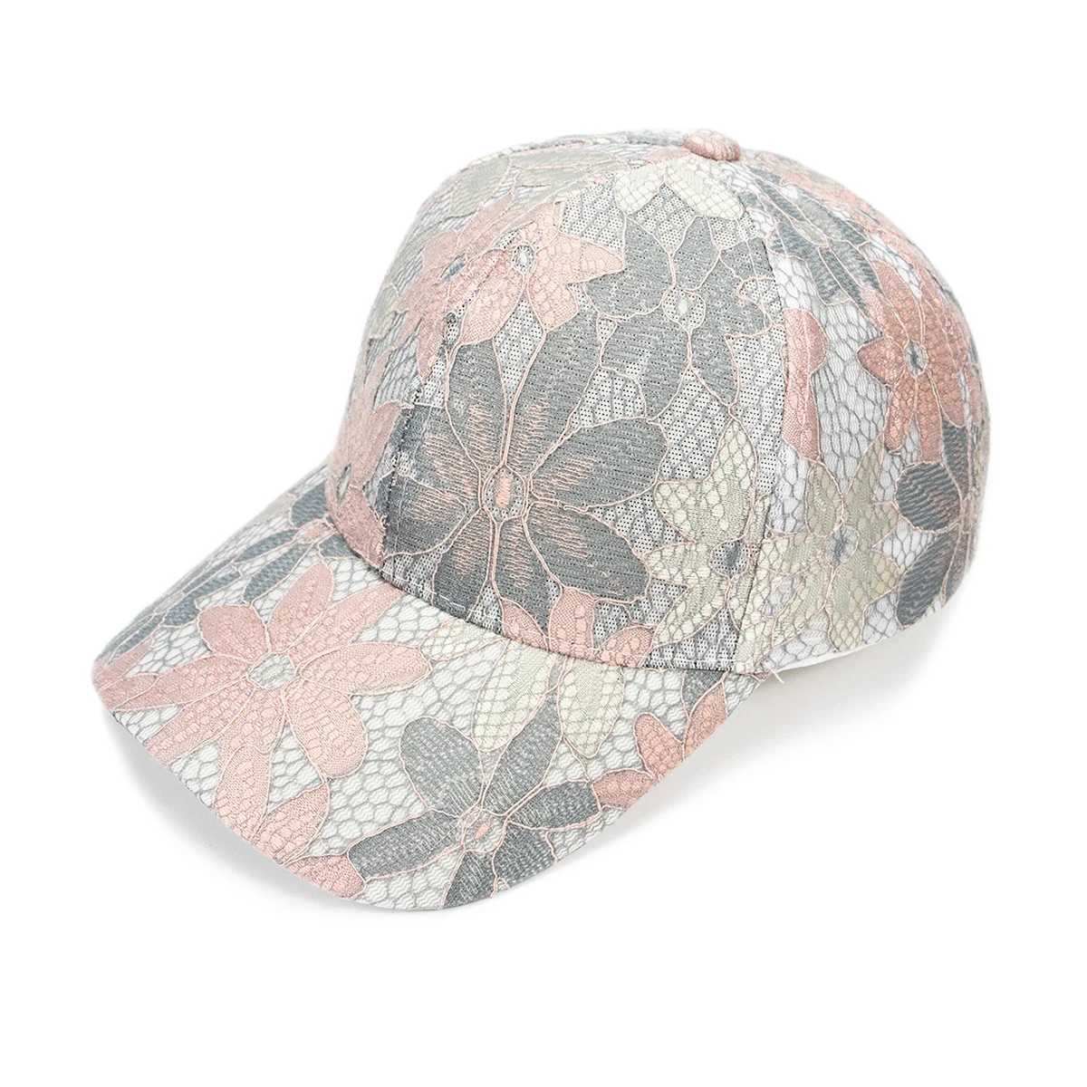 Fashion women lace flower baseball caps breathable elegant female hats spring summer autumn cap S260306