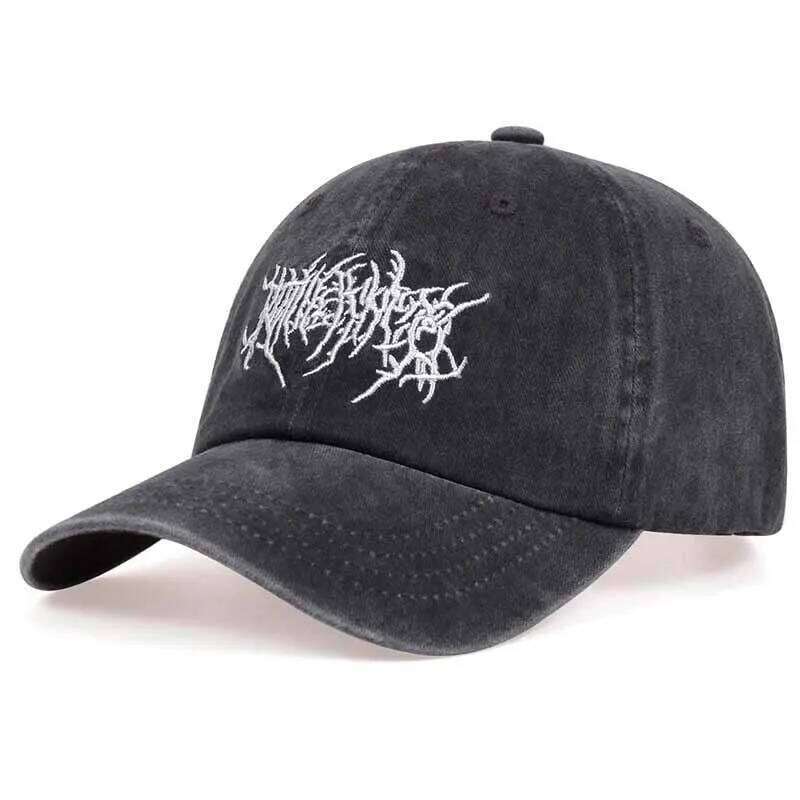 Vintage washed punk hip-hop baseball cap embroidered dad hat vintage classic style Y260304