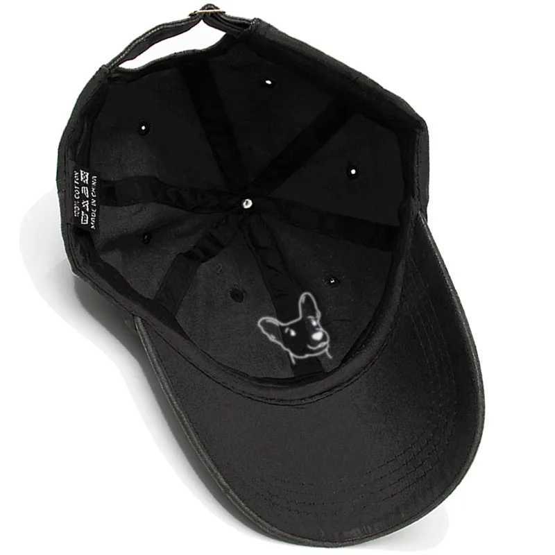 Dog Embroidery Baseball Cap Men Women Soft Washed Cotton Casual Sports Dad Hat Sun Protection Snapback Caps S260306