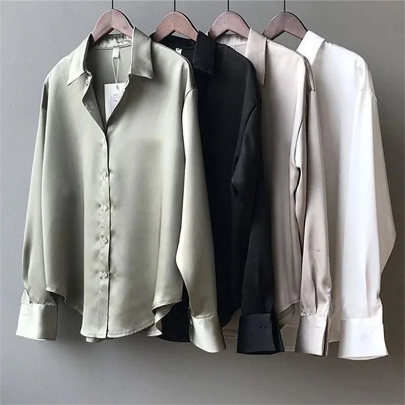 Woman Spring Autumn Style Blouses Shirts Lady Casual Long Sleeve Turn-down Collar Blusas Tops DF4849 260306