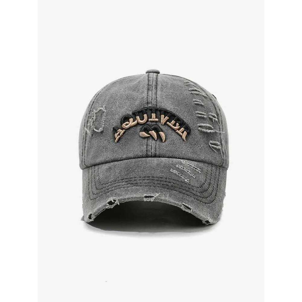 Single Pack Minimalist Casual Versatile Washed Baseball Cap with Fashion Embroidered Letters for Sun Protection Y260304
