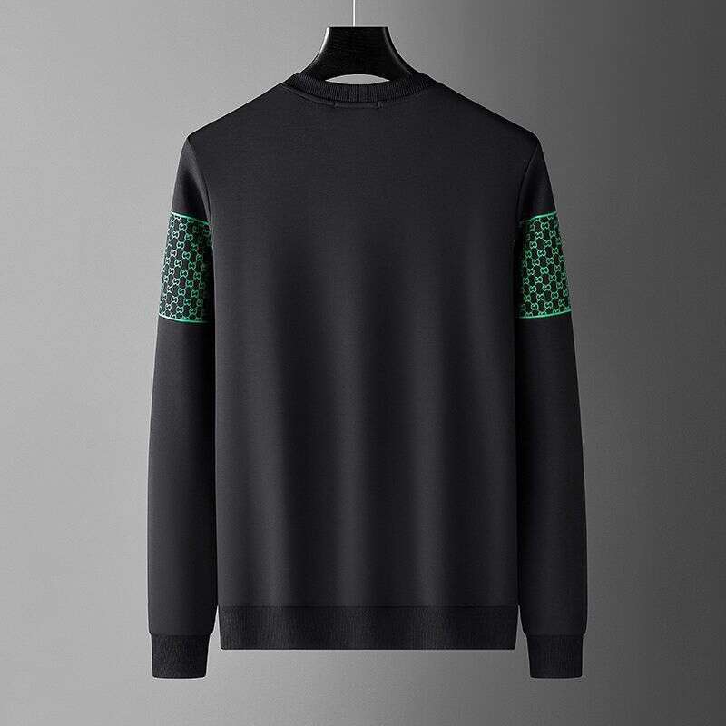 2026 European Sweatshirt, Trendy Luxury Men's Clothing, Cartoon Rhinestone Print, High-End Casual Round Neck Long Sleeve