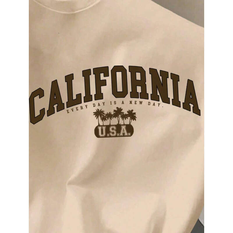 2025 New Printed Short-Sleeve T-Shirt with Unique Letter Pattern, American Street Style Trendy Top for Students and Teenagers, Men's