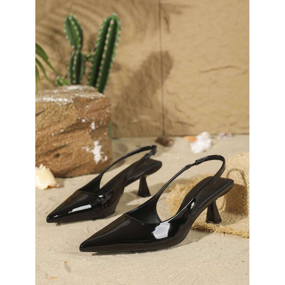 Women's Fashion Patent Leather Pointed-Toe Slim High Heels
