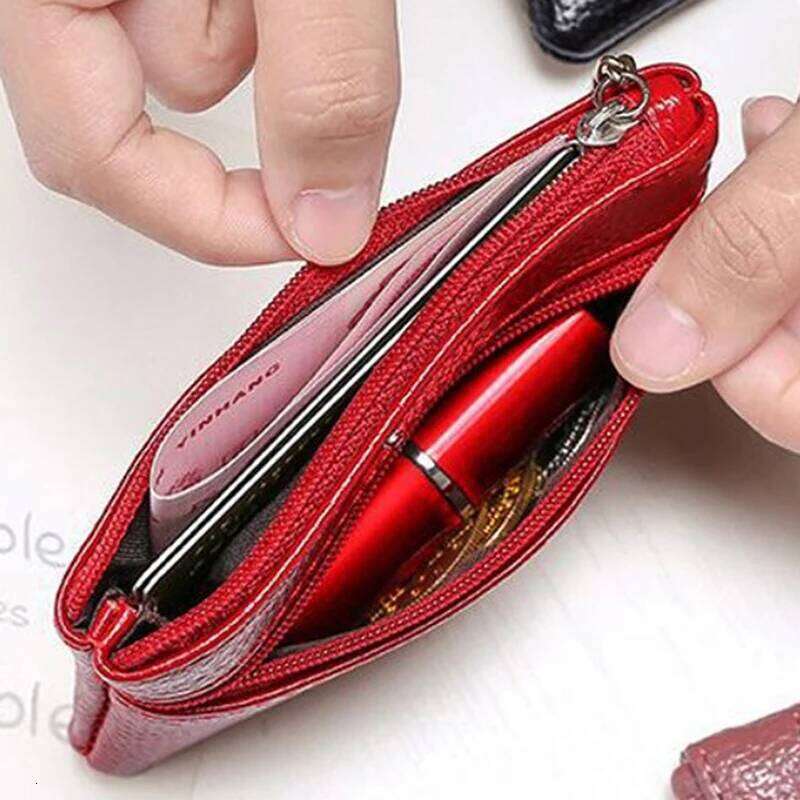 PU Leather Coin Purses Women's Small Change Money Bags Pocket Wallets Key Holder Case Mini Functional Pouch Zipper Card Wallet C260304