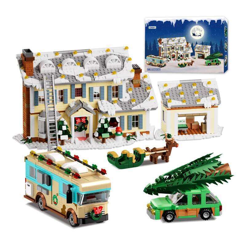1958PCS Vacation House Building Blocks Toys Sets Holiday Decorative Ornaments Bricks For Kids Adult Christmas Gifts Z260306