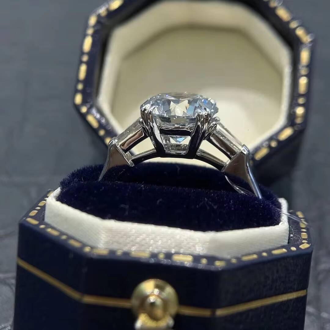 18K Gold Engagement Rings for Women - Real Diamond Engagement Ring With Gold Band and CZ Diamond