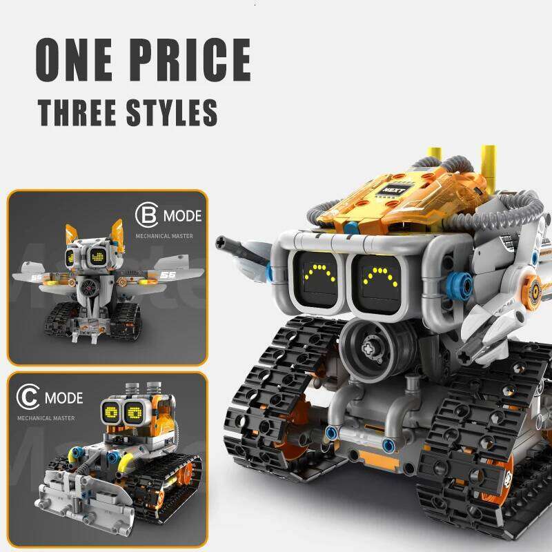 3 in 1 Remote Control Lunar Exploration Programming Truck/Bulldozer Building Blocks Stem Kits for Kids Educational Toy Boys Gift Z260306