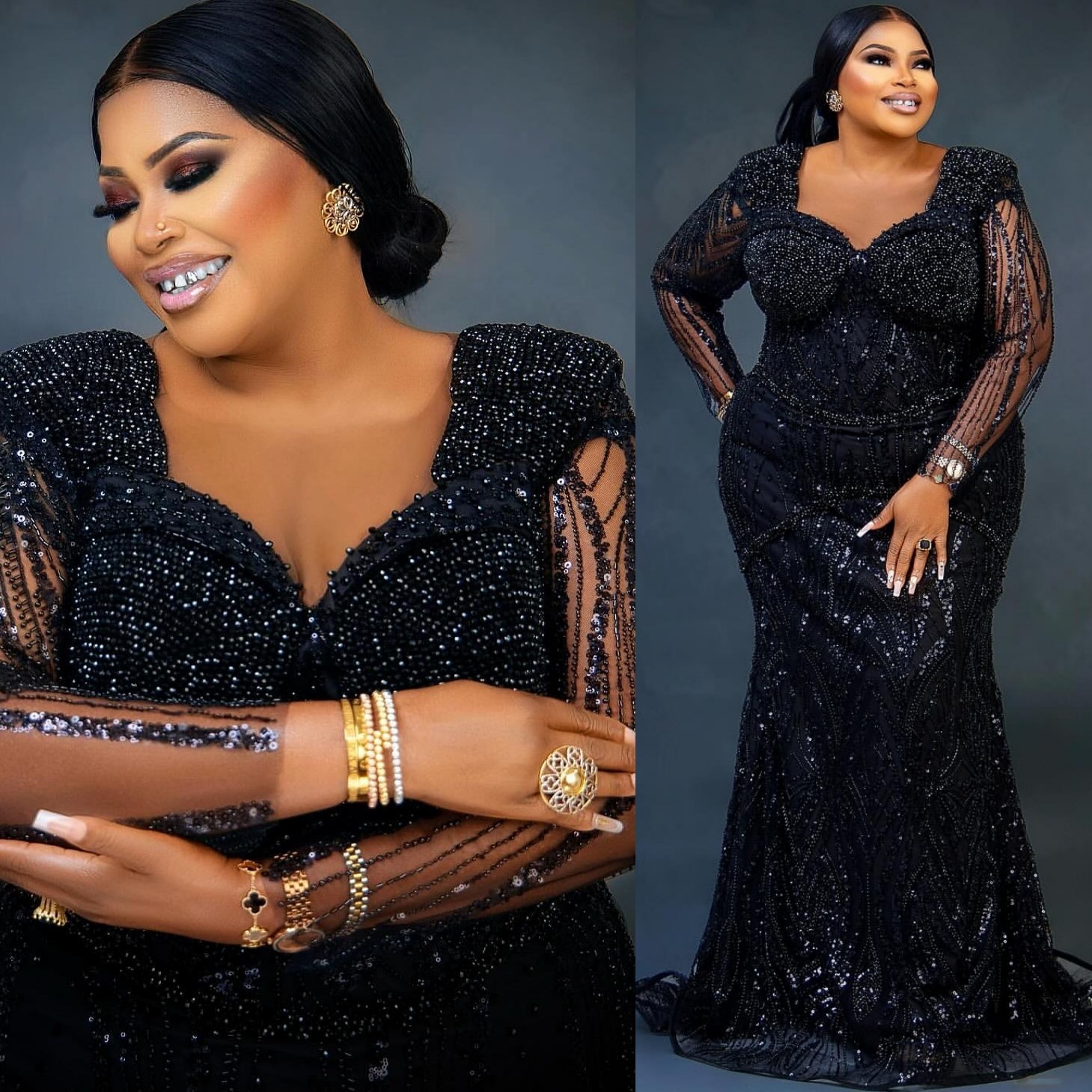 2026 plus size black mermaid mother of bride dresses beaded sheer neck evening party mamas dress vintage 50s birthday wedding guest groom mothers gown