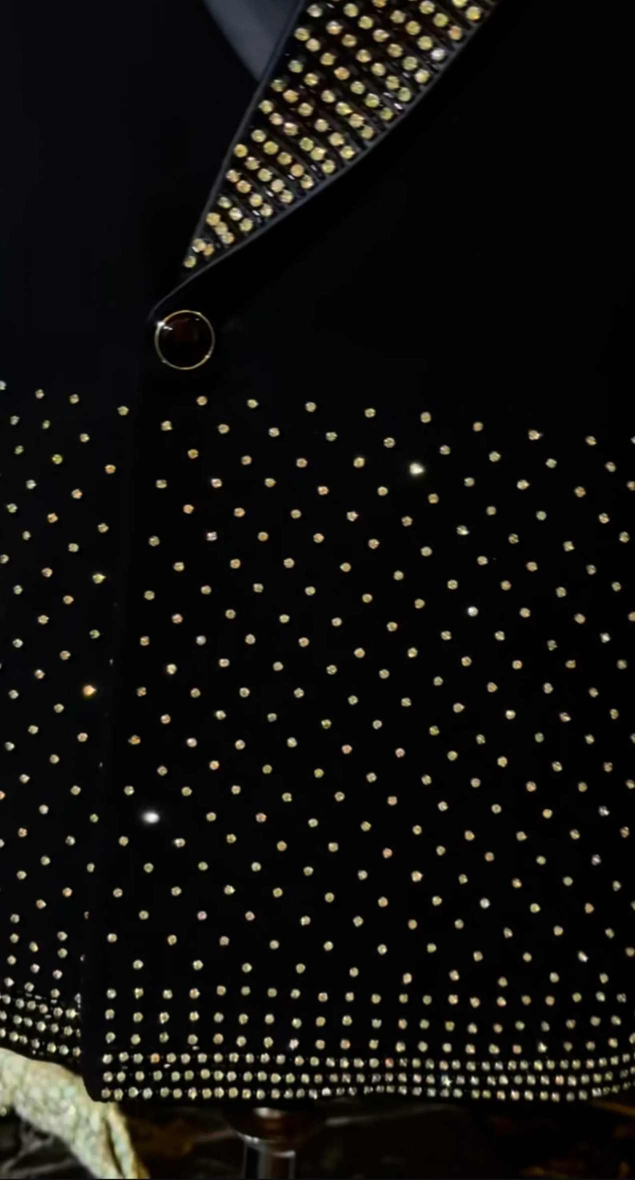 Luxurious Rhinestones Wedding Groom Suit 2-Pieces Blazer Pant Shawl Lapel Formal Occasions Party Customized Ropa Hombre