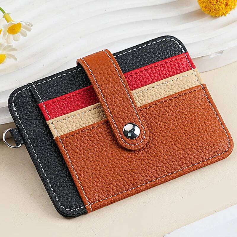 PU Leather Holder Slim Wallet for Women Men RFID Blocking ID Credit Card Case Mini Coin Purse Small Pocket Pouch C260304