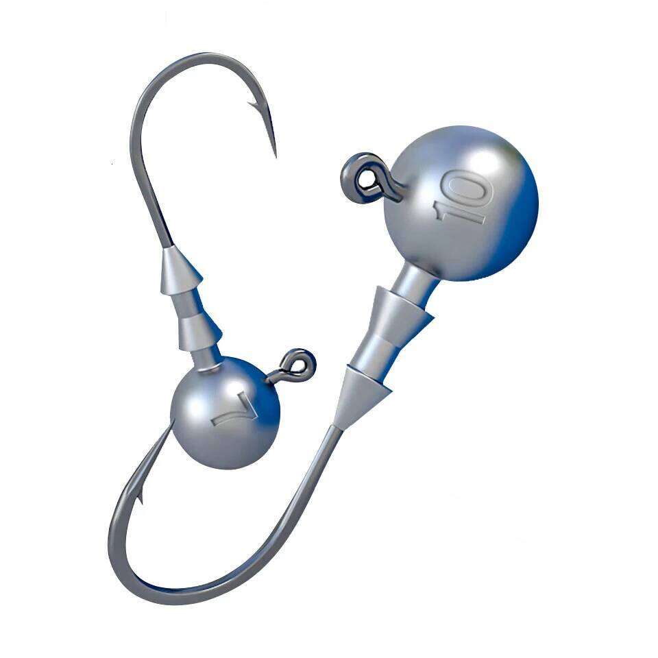 5Pcs/Lot 3.5-15g 26-35mm Fishing Strong Jig Head Anti Hanging Bottom Fishhook Soft Lure Double Locking Triangle Hook S260305