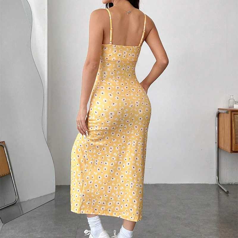 New sweet summer halter-top floral dress X260306