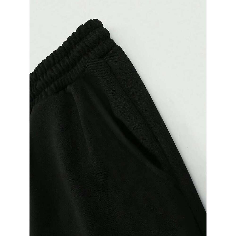 Men's versatile solid color drawstring loose casual sports trousers, suitable for all seasons streetwear men pants