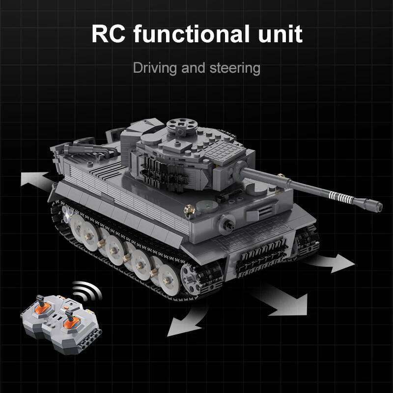 Cada 925pcs City Remote Control Ww2 Military Army Tiger Tank Building Blocks Bricks RC Vehicle Toys Gifts Children Boys Z260306
