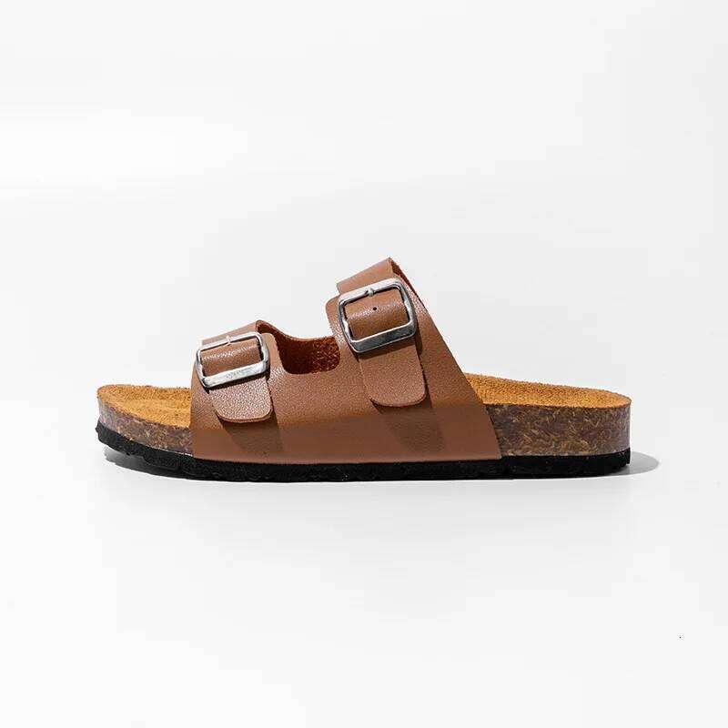 2025 Classic Cork Clogs Slippers Women Soft Footbed Suede Sandals With Arch Support Trendy Beach Slides Home Men Mules