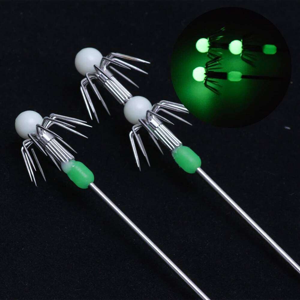 2pcs/box umbrella live bait blow tubes octopus squid hooks stainless steel S260305