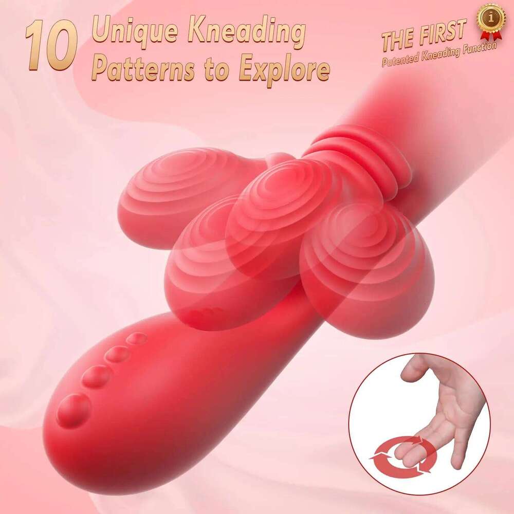 5 IN 1 Tapping Thrusting Dildo for Women G Spot Vibrator Kneading Clit Stimulator Female Masturbator Adult Sex Toys W260305