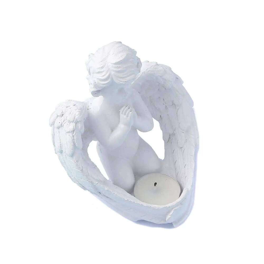 Candlestick Candelabras Candelabrum Resin Angel Wing Candle Holder for Fireplace Anniversary Prayer Candles Party Mantel XJ260305