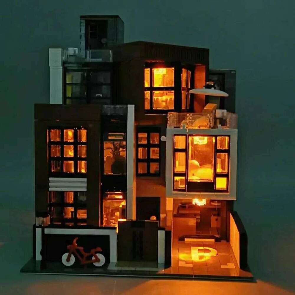 MOC-87366 Creative Modern Villa Modular City Architecture Building Block Bricks Model Street View Sets Kid Toy for Children Gift Z260306