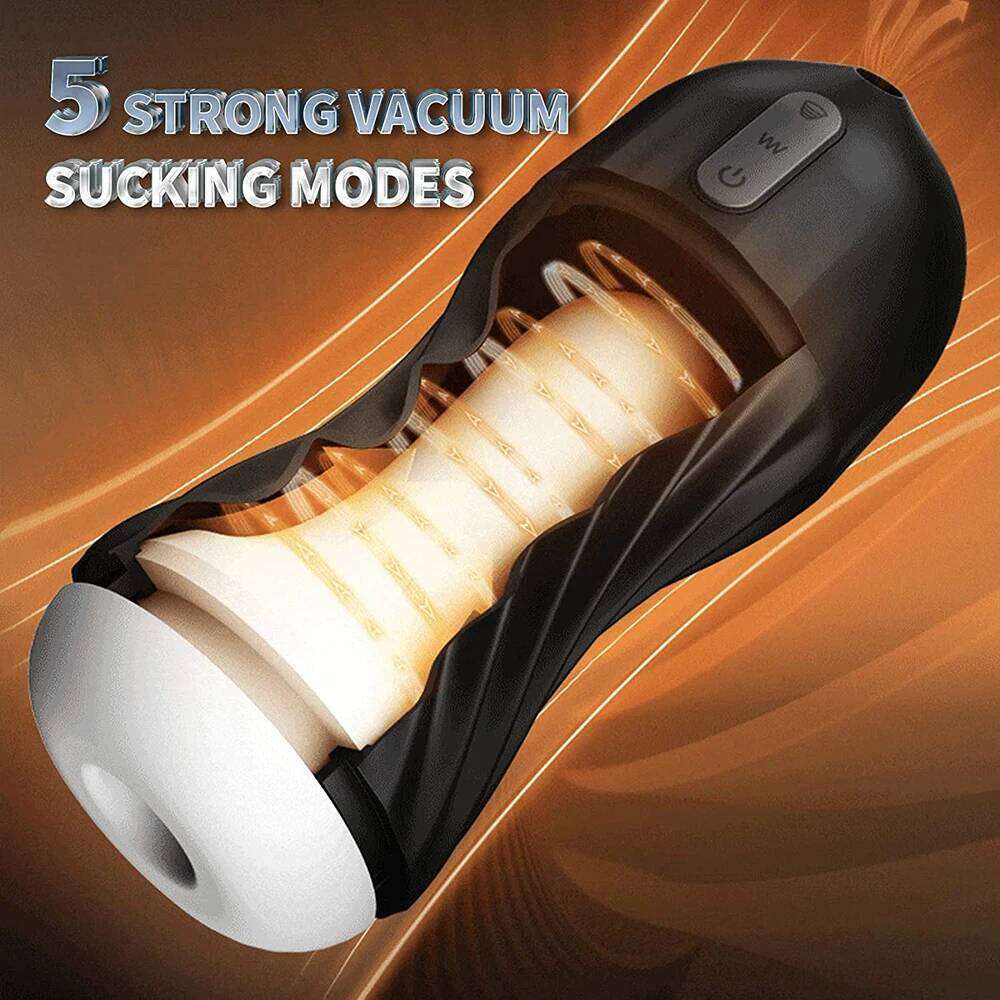 Automatic Male Masturbator Cup 5 Sucking Rotating Licking Modes Pocket Pussy Stroker Blowjob Penis Pump Sex Toys Adults For Men W260305