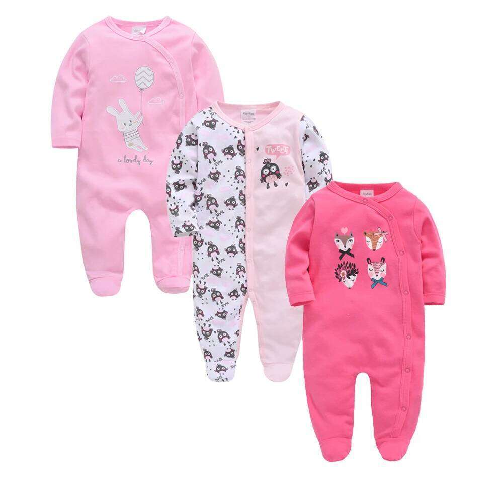 New Style Baby Girls Romper 3 Pcs/lot 0-12M Dot Design Lovely Girl Clothes Spring Autumn Long Sleeve Overalls Jumpsuit Z260306