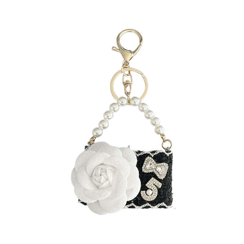 Unique Camellia Flower Model Korean Style Women's Car Keychain Creative Bag Decoration Small Pendant