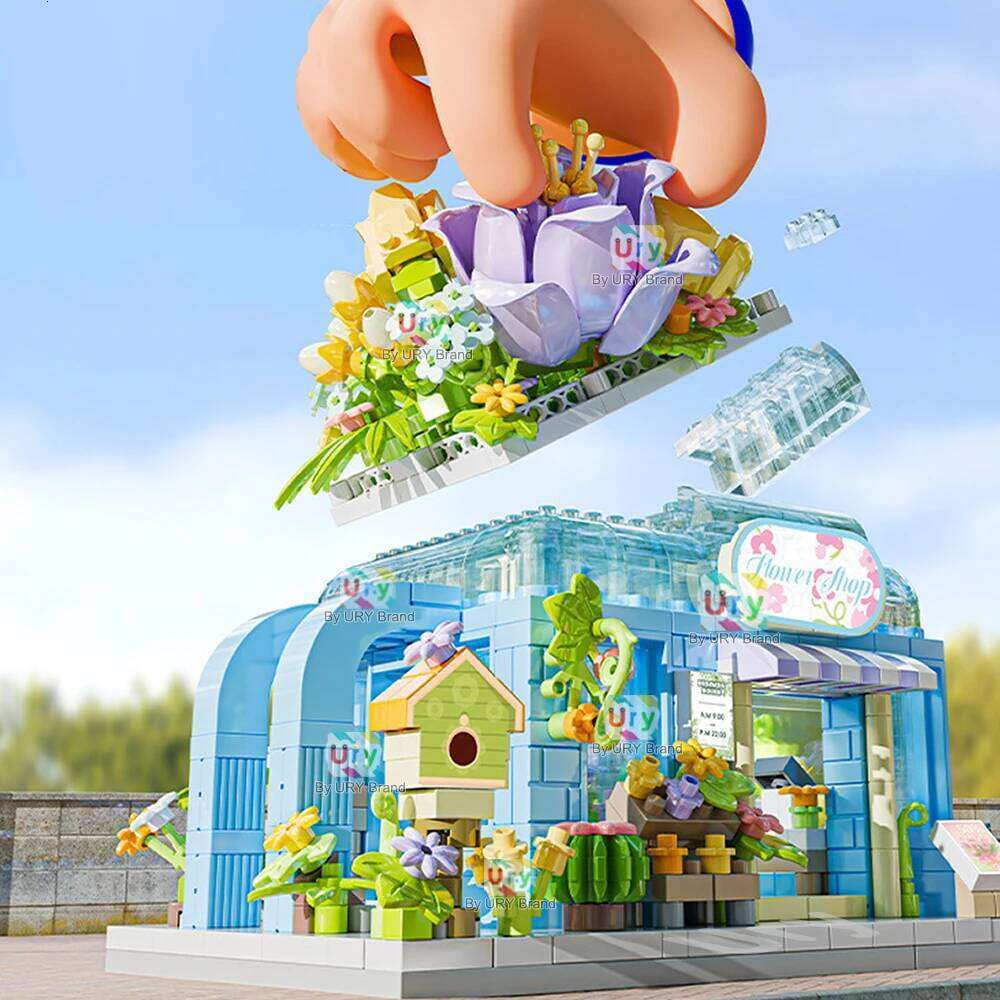 Friends Series Mini Bricks Girls Shop Morden House Flower Coffee Princess Set Playground DIY Building Block Toys for Kids Gifts Z260305