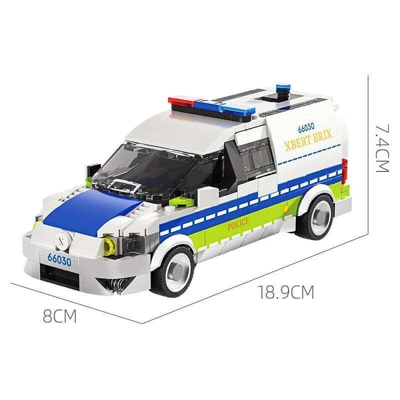 430PCS Europe Assault Vehicle Building Blocks City Police Patrol Car Model Bricks Educational Toys For Kids Holiday Gifts Z260305