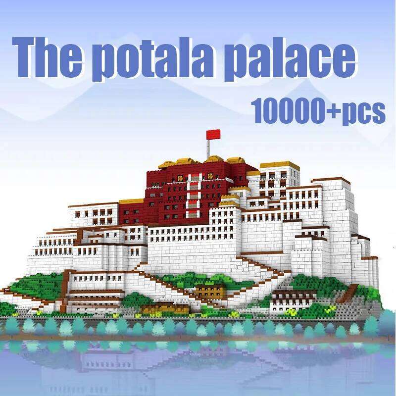 7380pcs+ Diamond Mini Notre-Dame DE Paris Model Building Blocks Church Architecture Tibet Potala Palace bricks Toys For Children Z260305