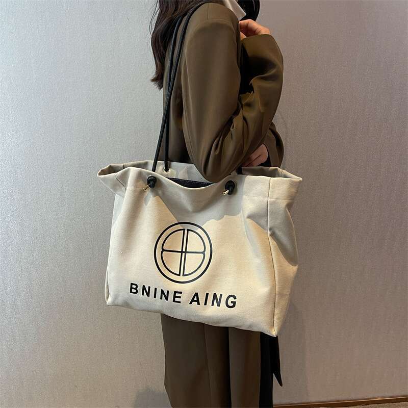 Korean Version Canvas For Women S New Trendy And Fashionable Student Party Tote With Large Capacity Portable Shoulder Bag XIU LAI SI
