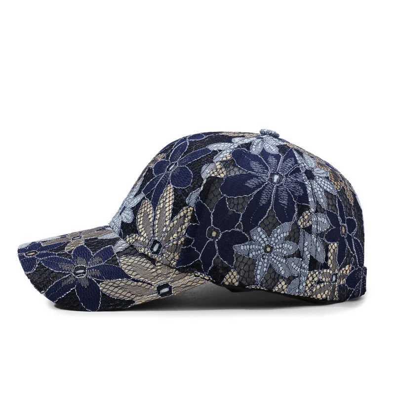 Womens Lace Flower Baseball Cap Summer Breathable Mesh Sun Hat With Uv Protection Korean Style Adjustable Casual For Outdoor S260306