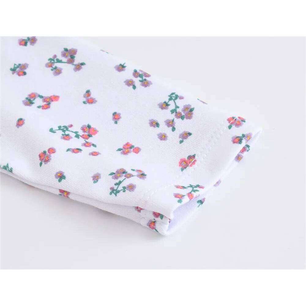 Kavkas Newborn Baby Girls Rompers 100% Cotton Long Sleeve 0-12 Months Cartoon Print Flower baby Clothing Z260306