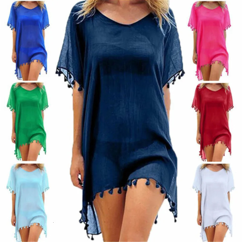 Women Beach Cover Up Lace Hollow Crochet Swimsuit Dres 2025 Summer CoverUps Bathing Suit Ladies Wear Tunic 260228