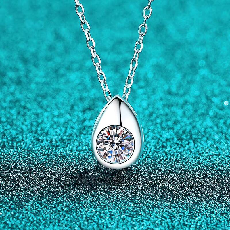 High Quality 925 Sterling Silver Moissanite Ring Cross Chain Luxury Hypoallergenic Anti-tarnish Timeless Jewelry Wedding