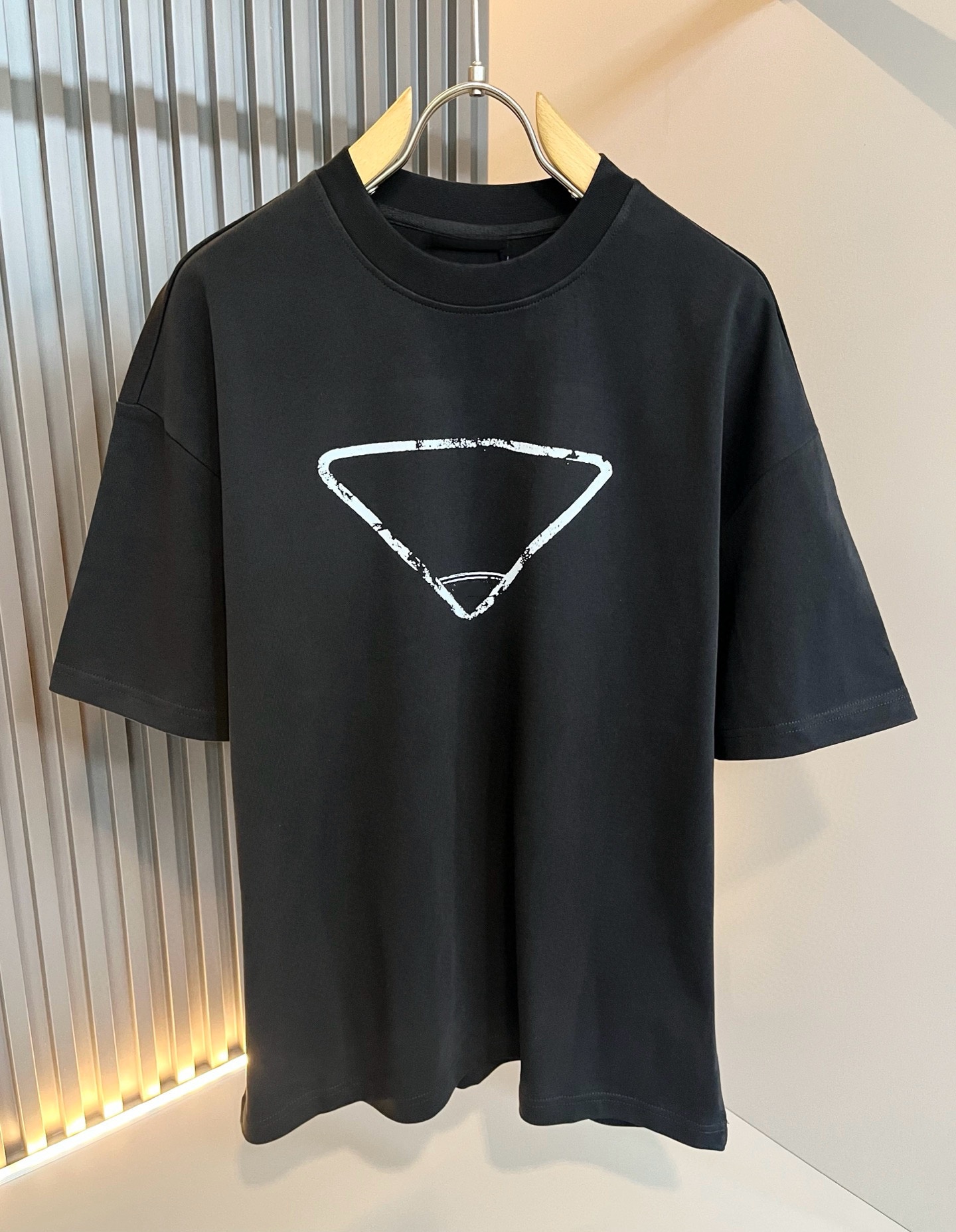 Mens tshirt Men Brand t Shirt fashion Triangular Print black red Loose High Quality summer Set Short sleeve top T-shirt Unisex Casual Short-sleeved