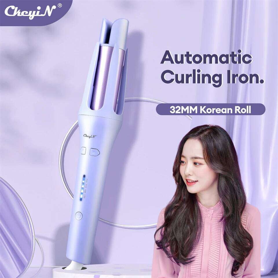 CkeyiN Automatic Curler 32MM Auto Rotating Ceramic Roller Professional Iron Curling Wand Hair Waver 26Y0306