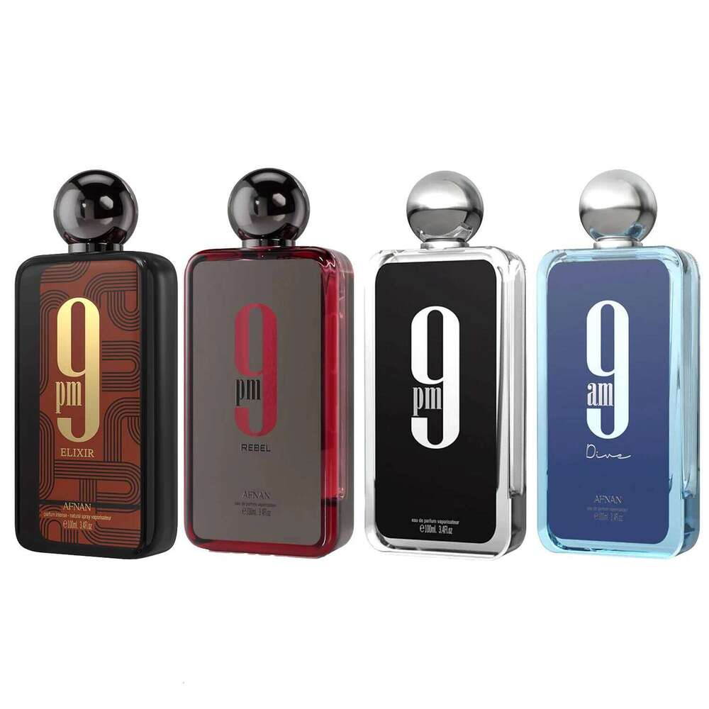 AFNAN 9AM 9PM Rebel Dive Elixi Cologne Unisex Eau De Toilette Arabic Perfume for Women Men Noble 100 ML 3.4 oz 26H0306