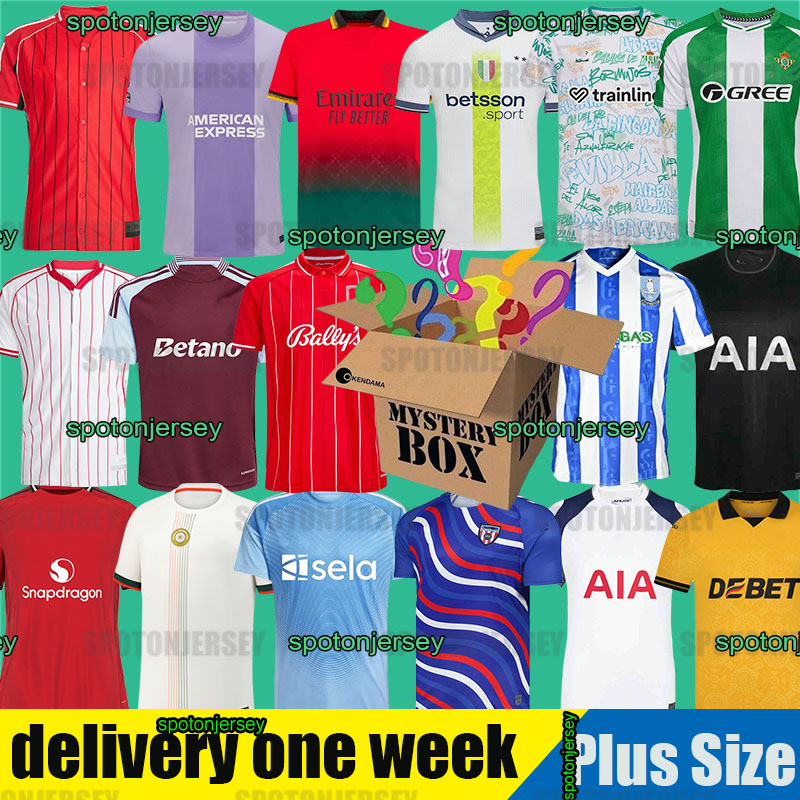 MYSTERY BOXES surprise Vest soccer jerseys Retro National Clubs teams Any pants blind box Gift Player football shirts hand-picked at random Men kids kits 25 26