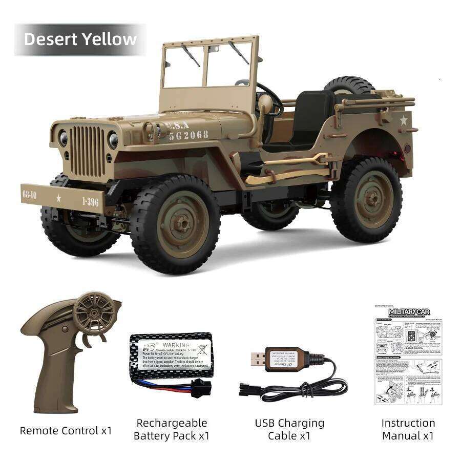 1:10 JJRC C8815 Rc Car 2.4g 4wd RTR MB Crawler Climbing Scale Military Truck Offroad Vehicle Adult Toy Gift for Kids C260305