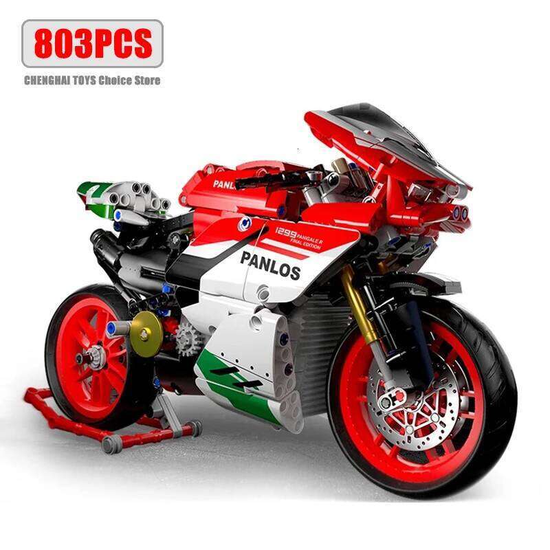 803Pcs City Technical Locomotive Motorcycle Building Blocks MOC Speed Supercar Motorbike Model Bricks Boy Toy for Childrens Gift Z260306