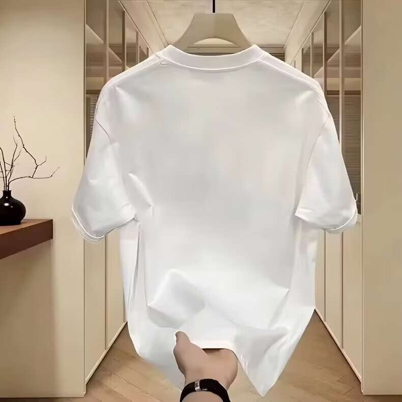 Directly From The Manufacturer, Heavyweight Long-Staple Cotton Summer New Short-Sleeve Men's Trendy American-Style Casual T-Shirts, Available Bul