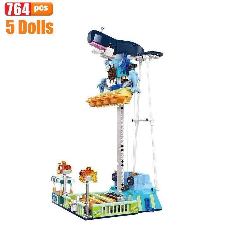 Ideas Pirate Building Blocks City Amusement Park Roller Coaster Bricks Model Creative Expert Toys For Kid Xmas Gift MOC Z260306