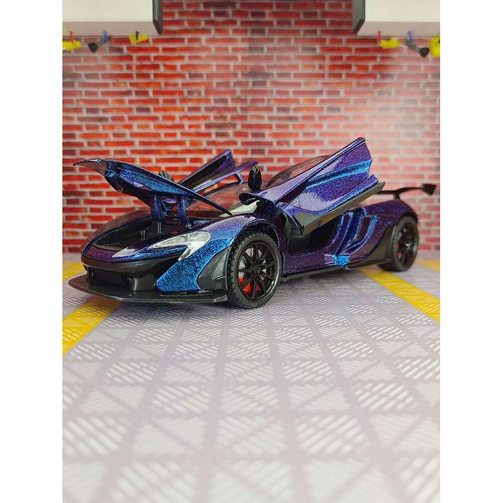 1:24 McLaren P1 alloy racing model car ornaments collection has simulated sound and lighting functions fine workmanship C260305