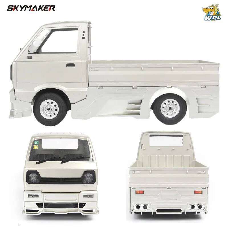 WPL Suzuki Carry 1/10 Dirft Climbing Truck LED Light On-road 260 Brushed Motor Pink D12 Car 1:10 For Kids Gifts RC Toys C260305