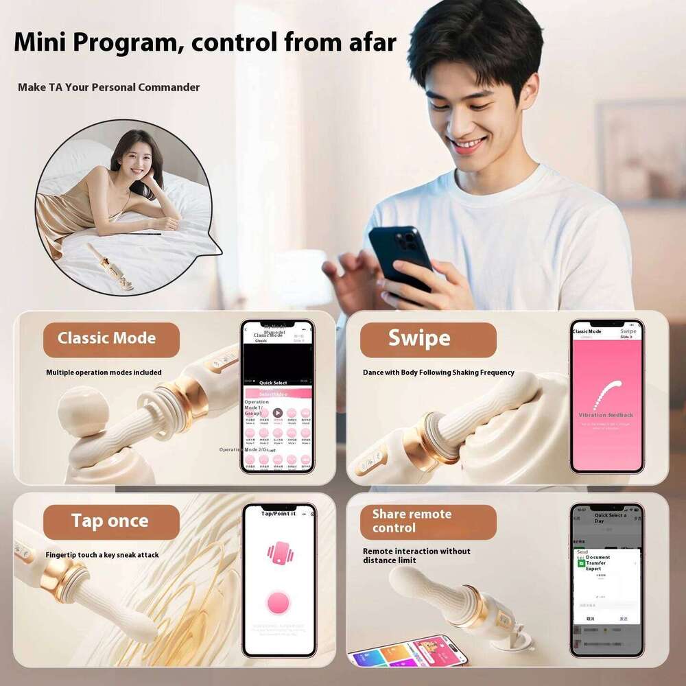 Automatic Telescopic Thrust Gun Women Toys Adult Machine Dildo Rechargeable Silicone Vibrator Female Sex Machin W260305